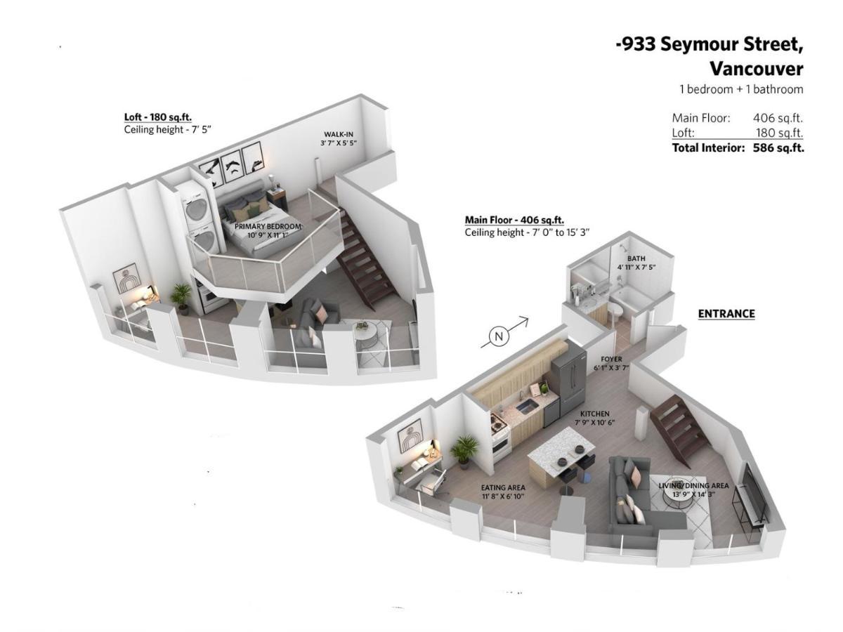 Appartement Rare Find Loft With Full Kitchen At Heart Of Downtown à Vancouver Extérieur photo